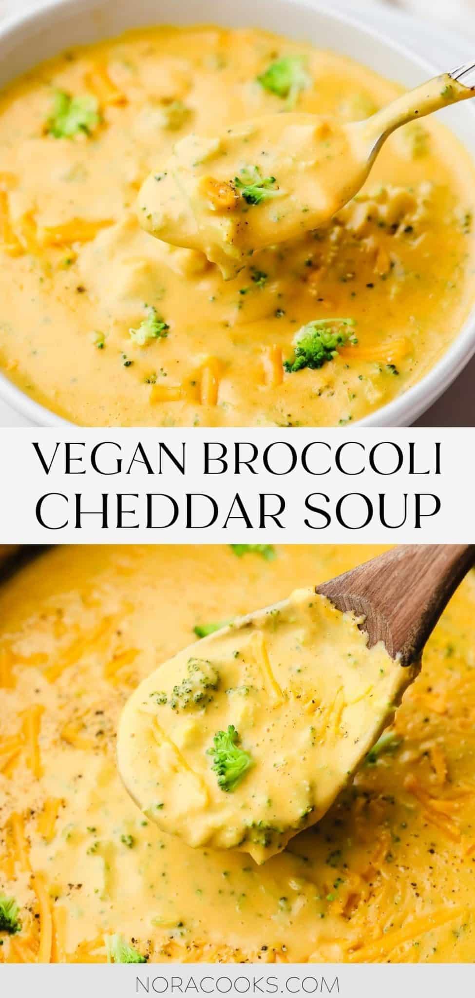 Vegan Broccoli Cheddar Soup Nora Cooks