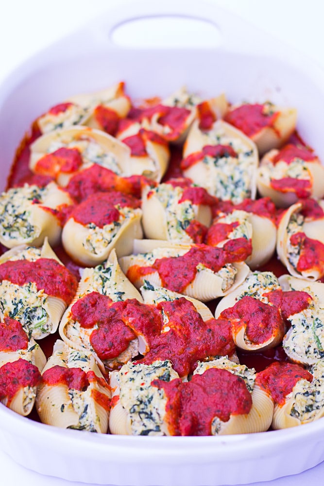 Vegan Stuffed Jumbo Shells With Spinach Nora Cooks