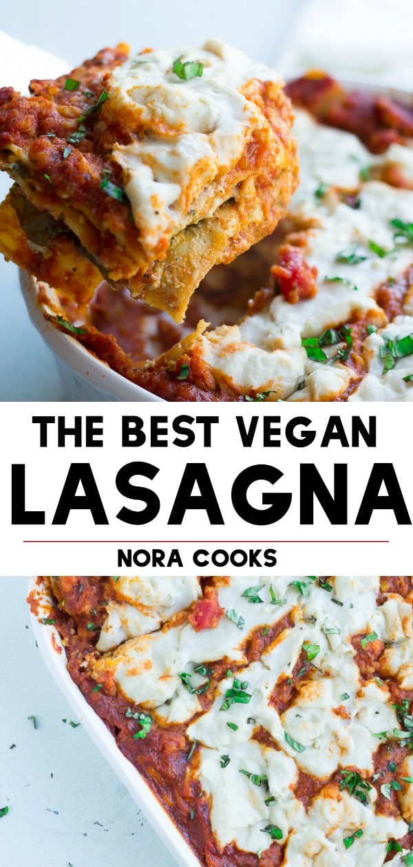 The Best Vegan Lasagna - Nora Cooks