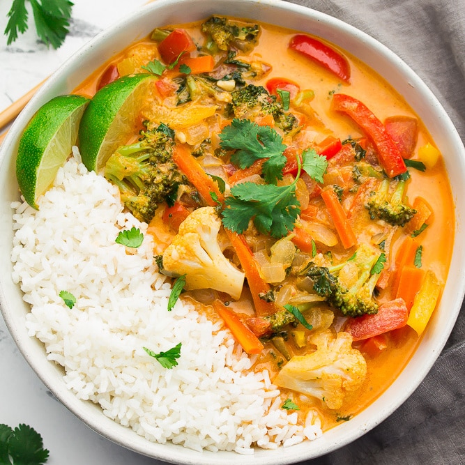 Vegan Thai Red Curry - Nora Cooks