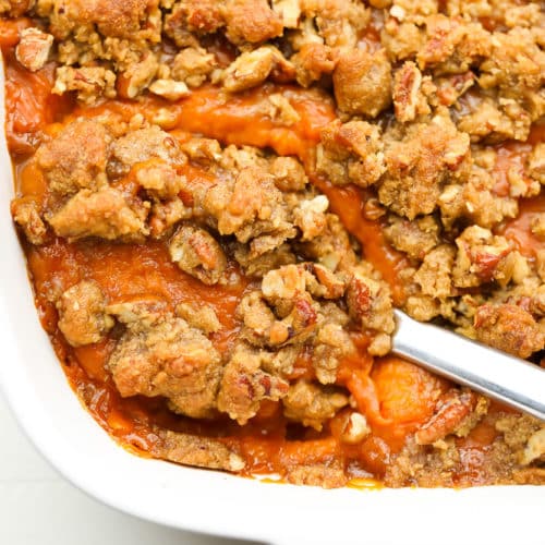 Vegan Sweet Potato Casserole - Nora Cooks