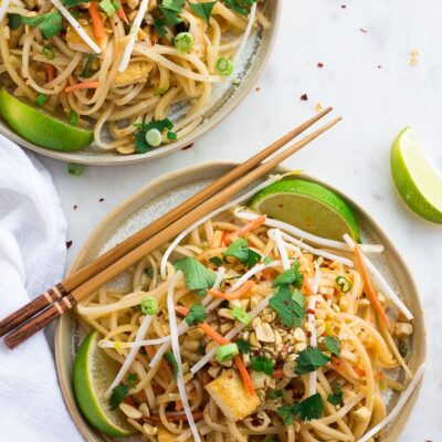 30 Minute Vegan Pad Thai - Nora Cooks