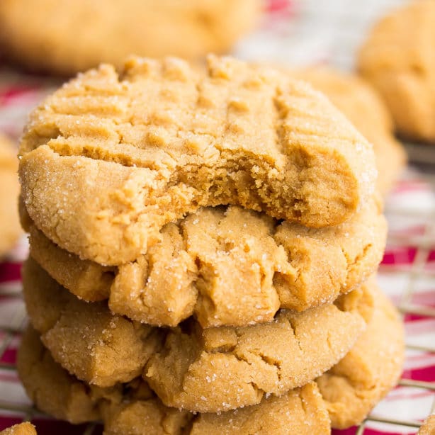 Vegan Peanut Butter Cookies 1 Bowl Nora Cooks 9599