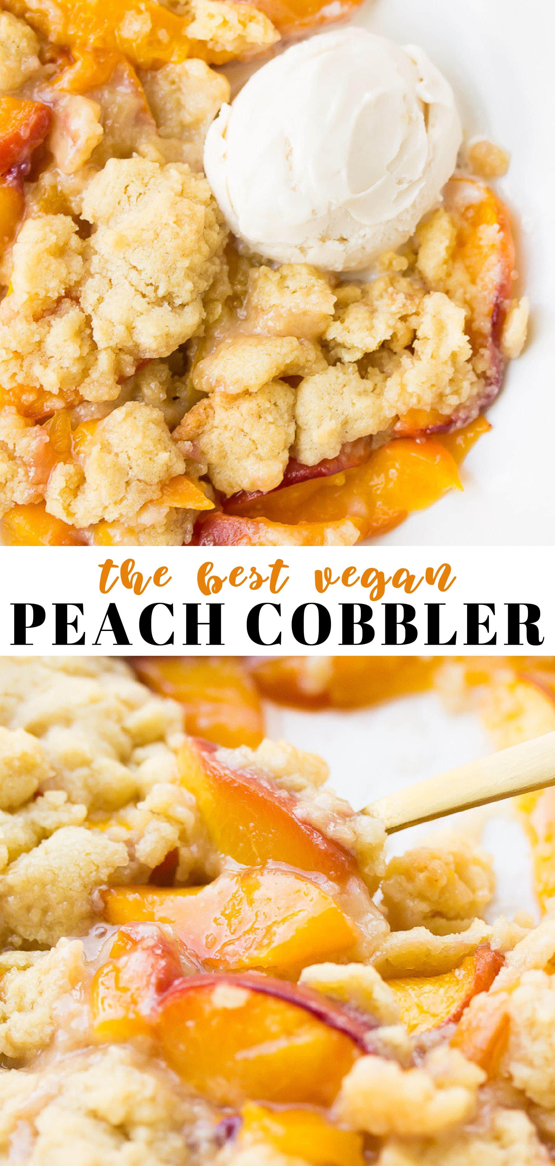 Easy Vegan Peach Cobbler Nora Cooks