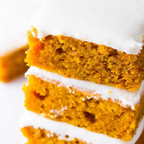 Vegan Pumpkin Cake Bars Nora Cooks