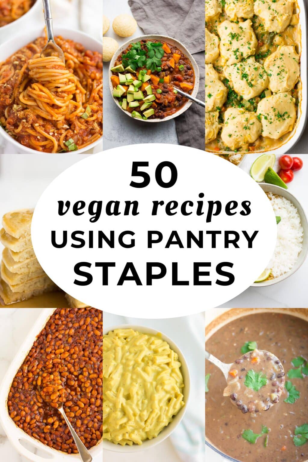 50 Vegan Recipes Using Pantry Staples Nora Cooks   Pantry.Staples 1024x1536 