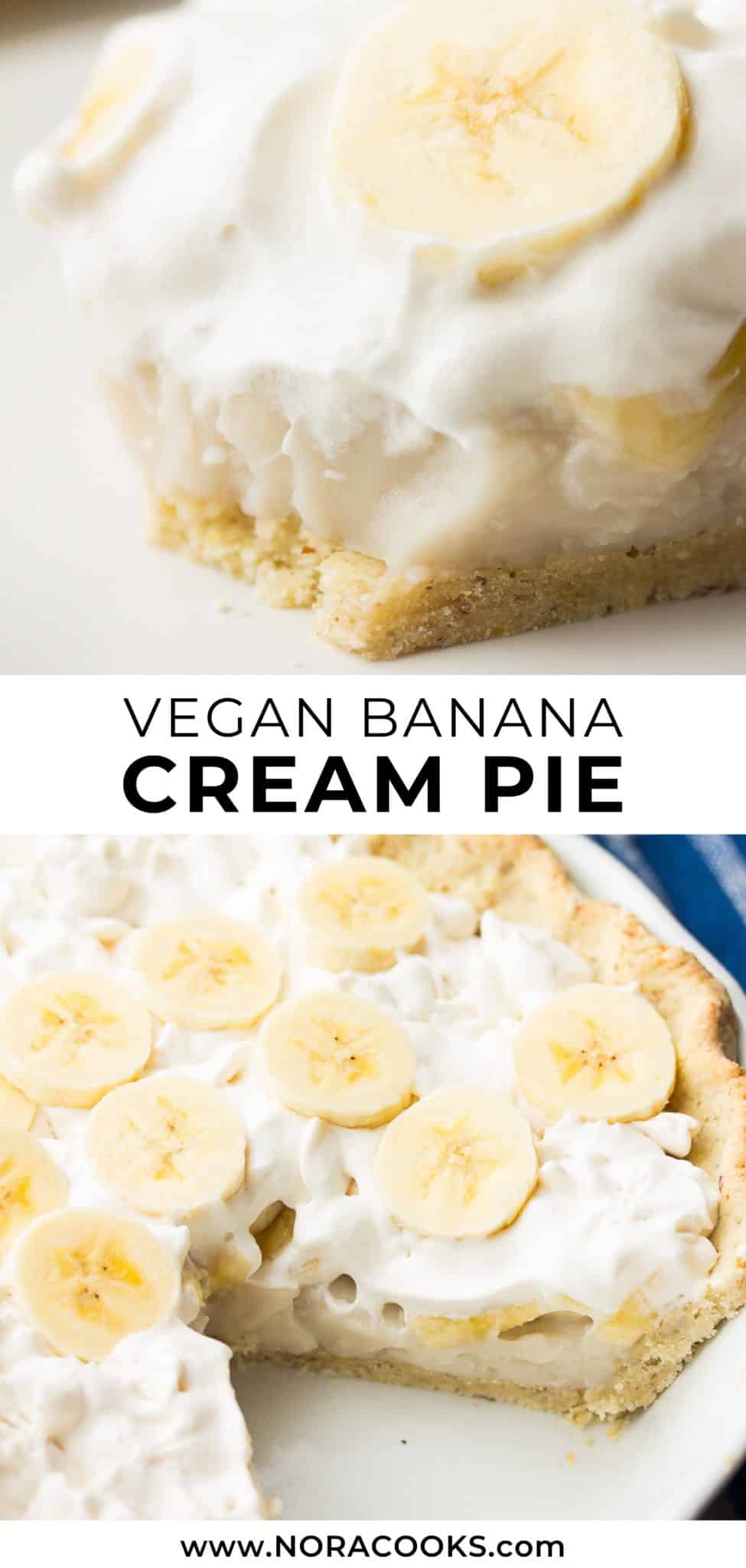 Vegan Banana Cream Pie - Nora Cooks