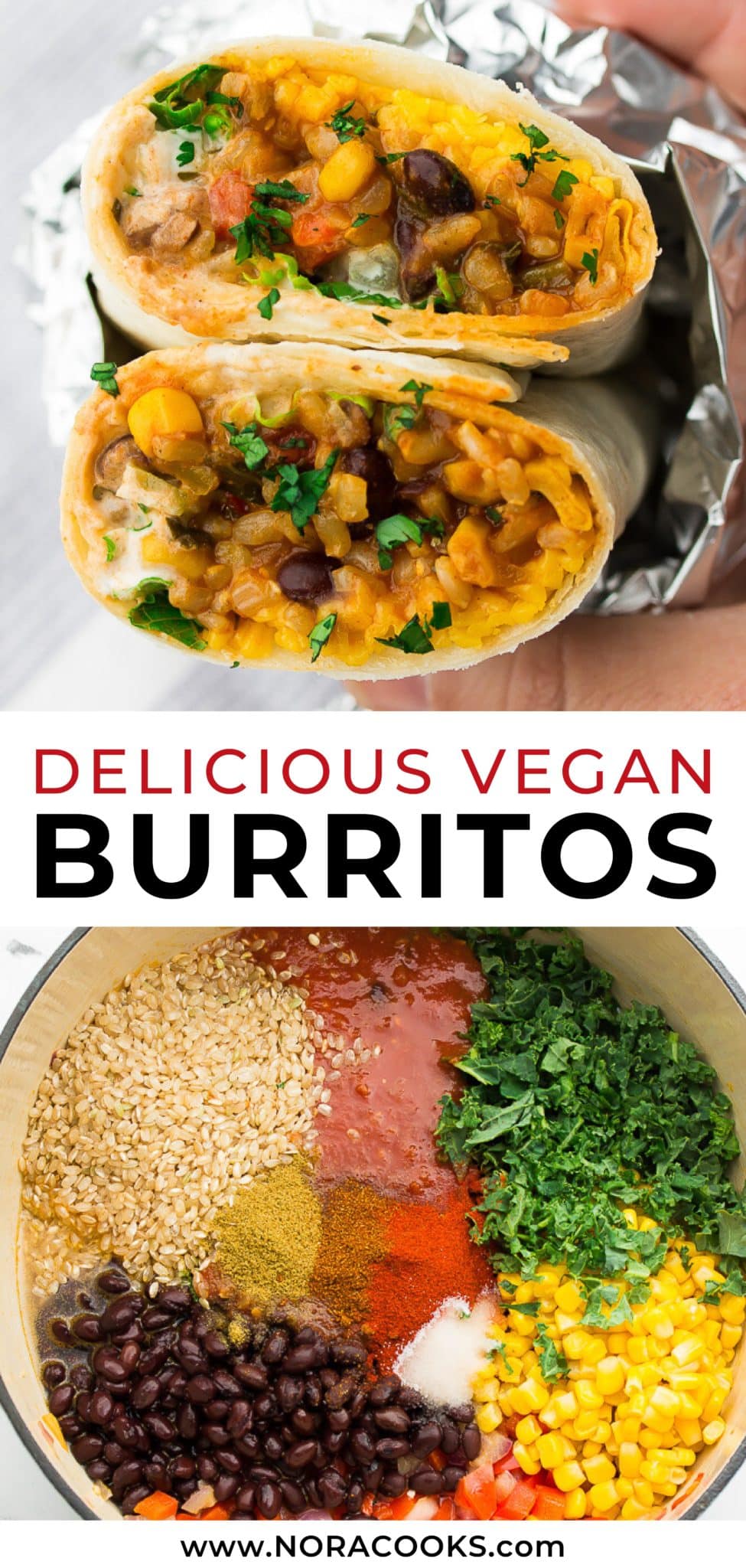 Vegan Burritos - Nora Cooks