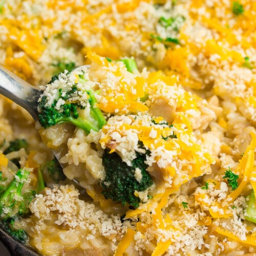 Chicken Broccoli Rice Vegan Casserole - Nora Cooks