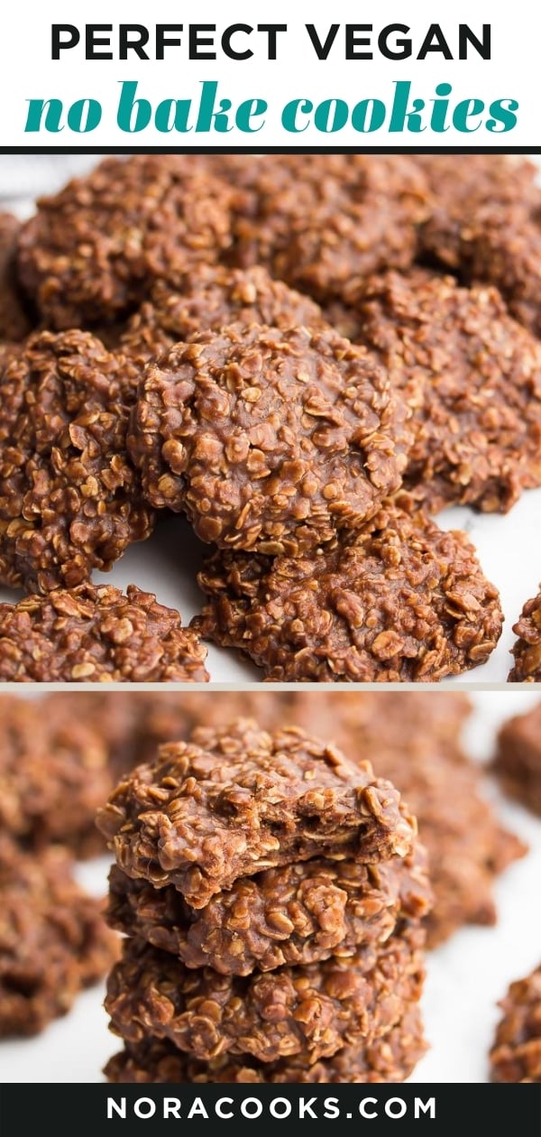 Vegan No Bake Cookies - Nora Cooks