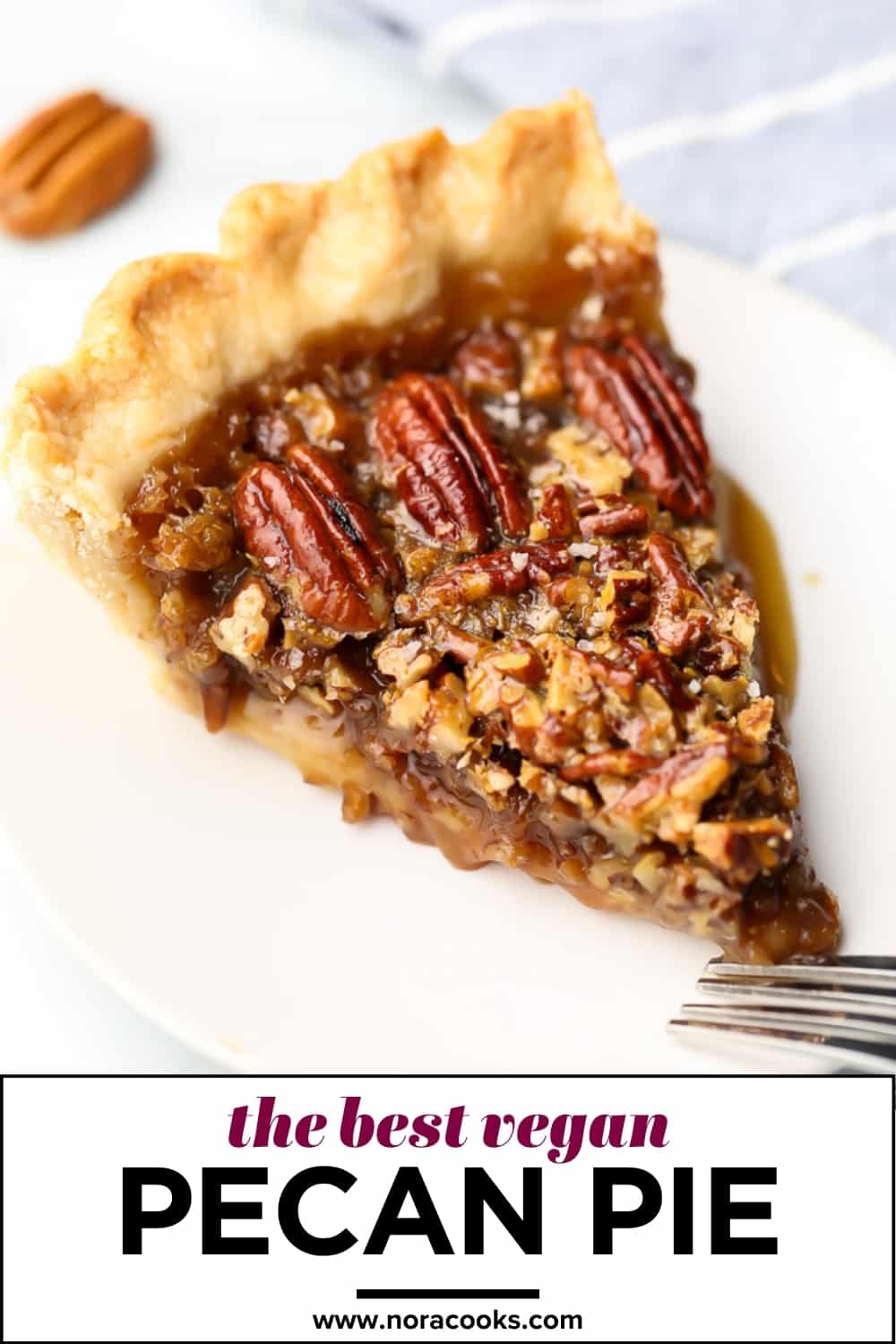 The Most Amazing Vegan Pecan Pie - Nora Cooks