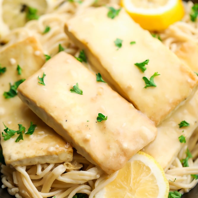 Creamy Lemon Tofu - Nora Cooks