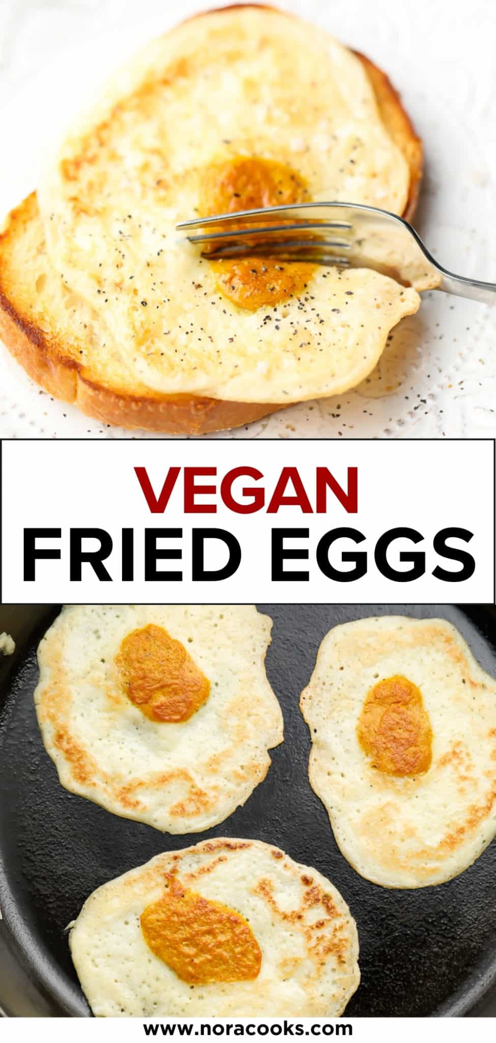 Fried Vegan Eggs - Nora Cooks