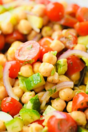 Chickpea Salad Recipe - Nora Cooks