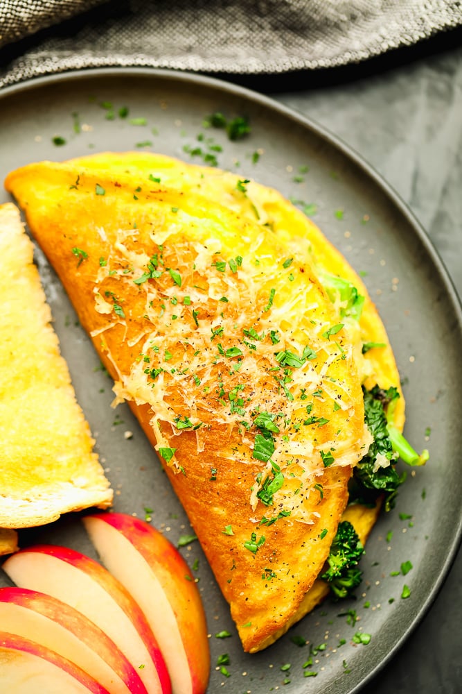 Easy JUST Egg Omelette - The Cheeky Chickpea