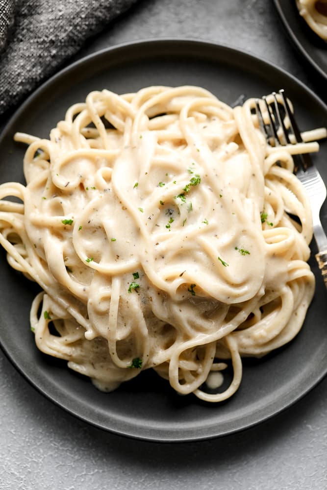 Dairy Free Alfredo Sauce No Cashews Or Cauliflower Nora Cooks