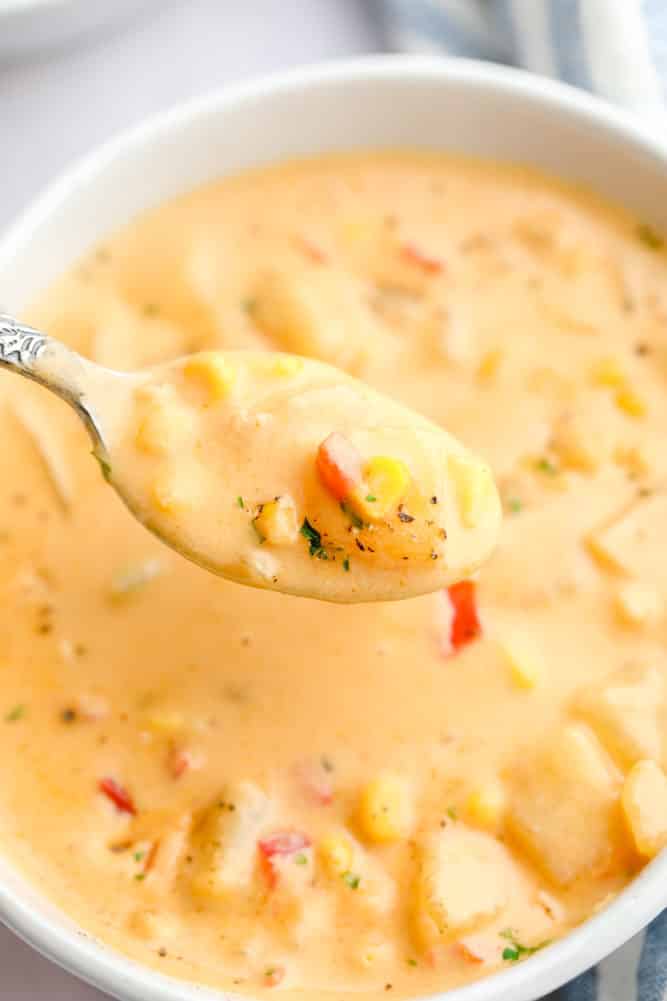 Vegan Corn Chowder - Nora Cooks