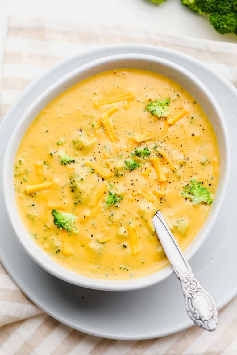 Vegan Broccoli Cheddar Soup - Nora Cooks