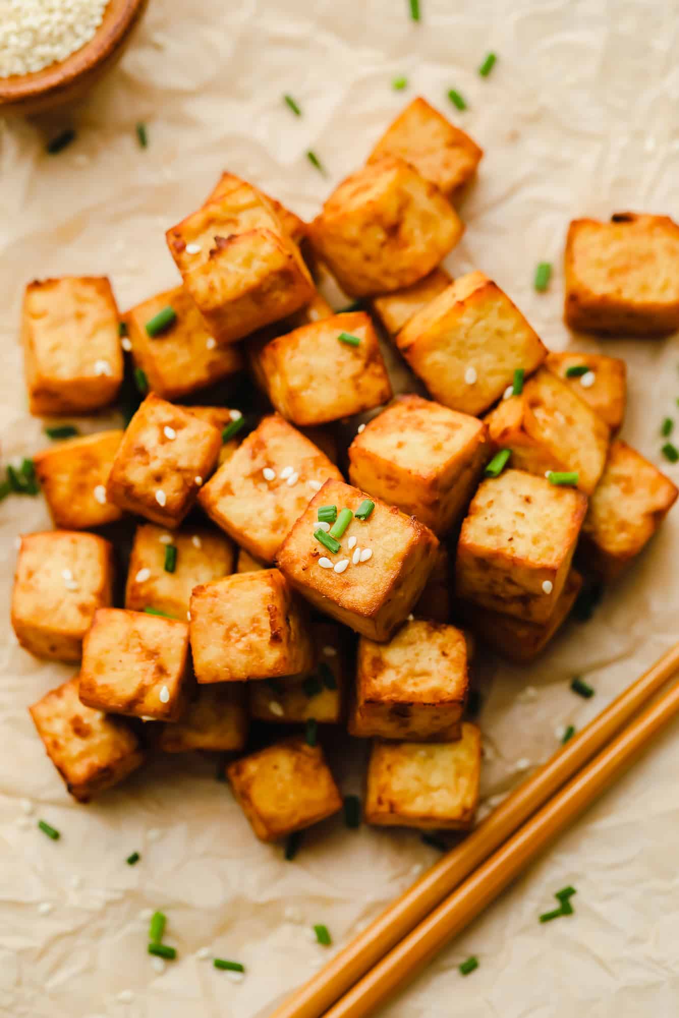 Crispy Breaded Air Fryer Tofu - Evergreen Kitchen