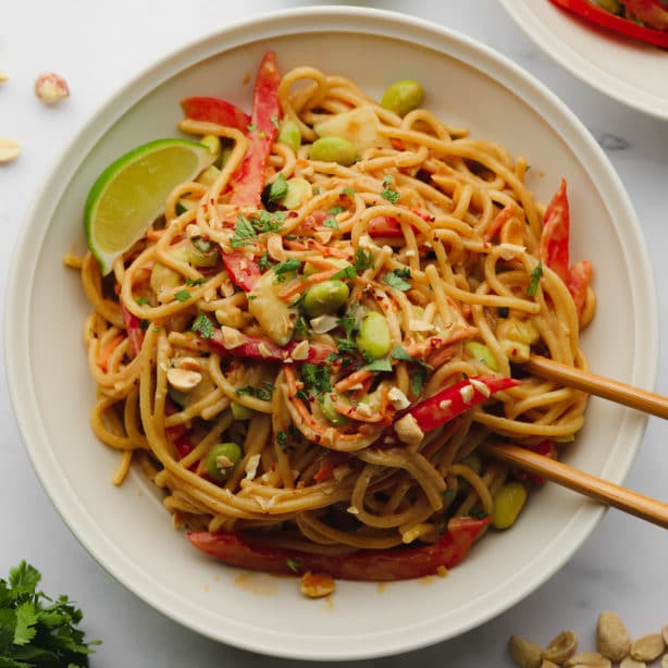 Thai Peanut Noodles - Nora Cooks