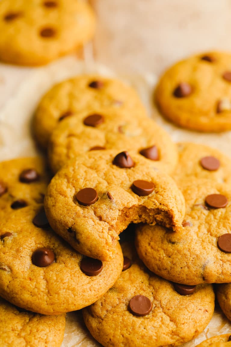 Pumpkin Chocolate Chip Cookies - Nora Cooks