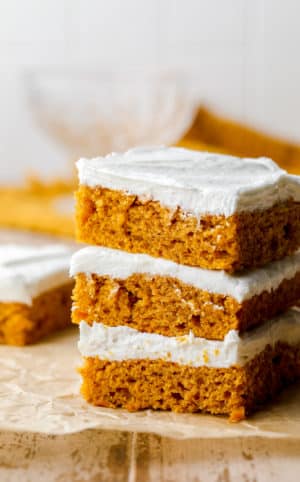 Vegan Pumpkin Cake Bars - Nora Cooks