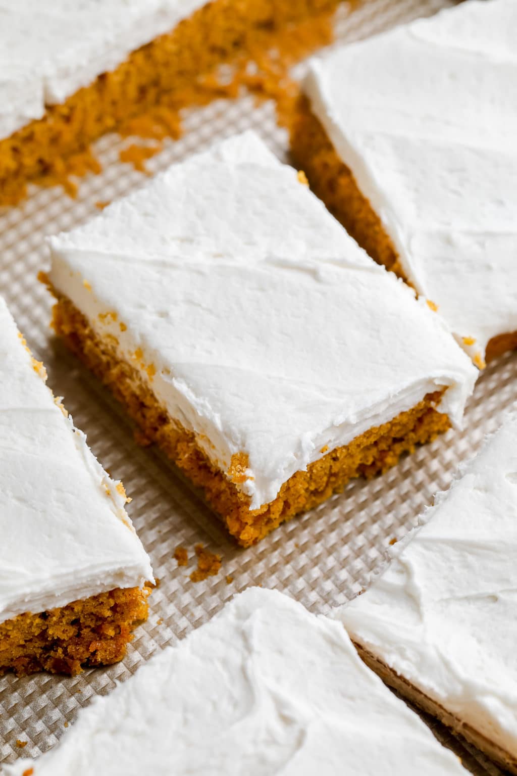 Vegan Pumpkin Cake Bars - Nora Cooks