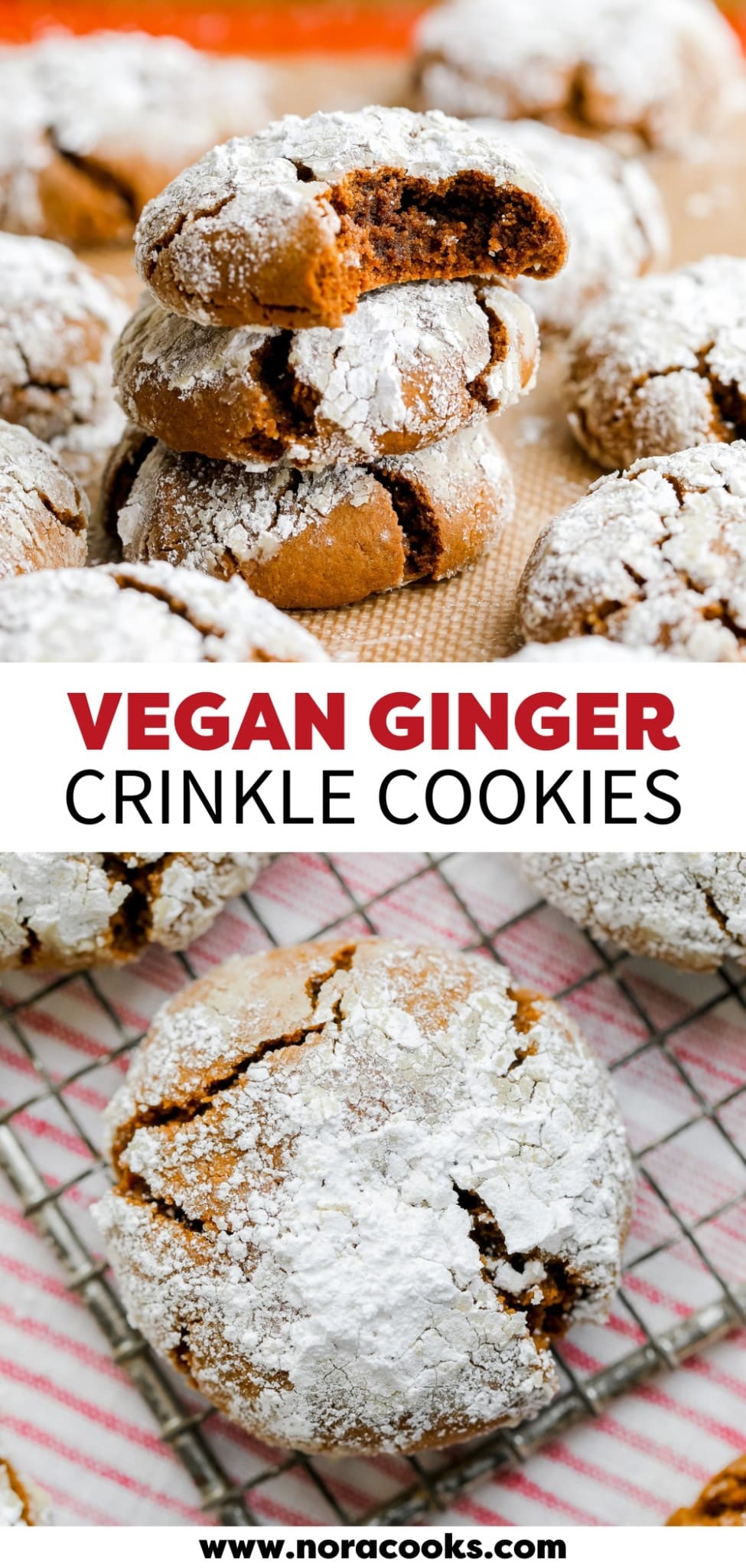 Ginger Crinkle Cookies - Nora Cooks