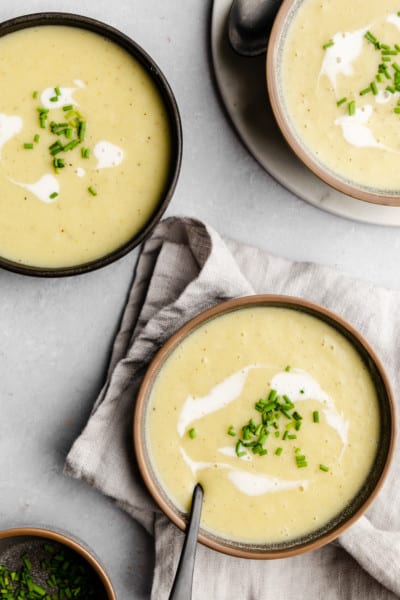 Vegan Potato Leek Soup - Nora Cooks