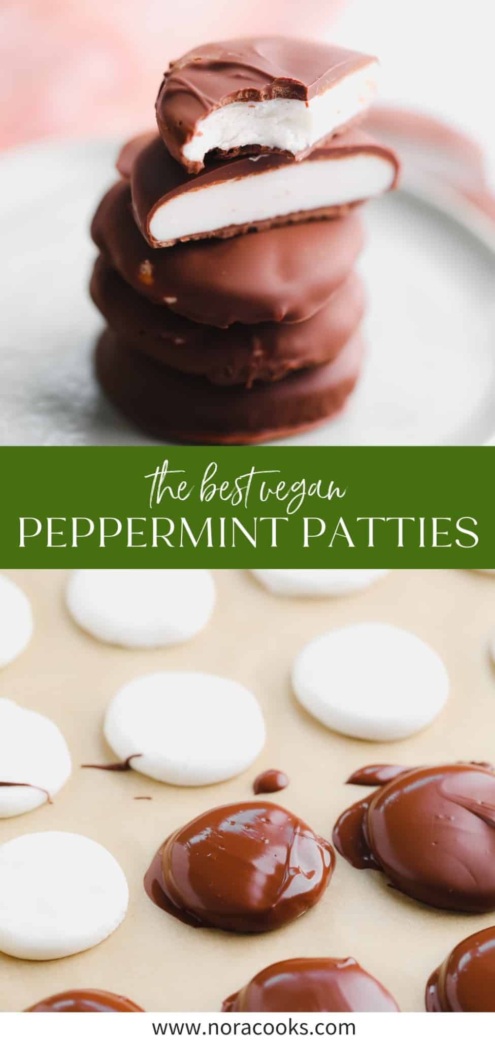 Vegan Peppermint Patties - Nora Cooks