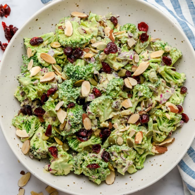 Vegan Broccoli Salad - Nora Cooks