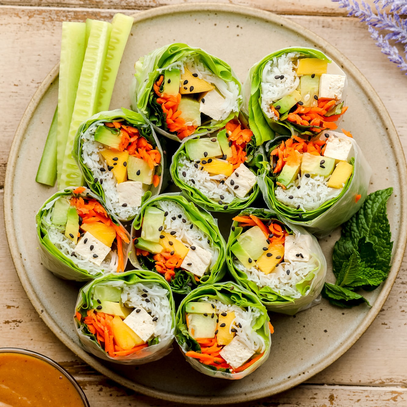 Vegetable Spring Roll in Brown Rice Paper