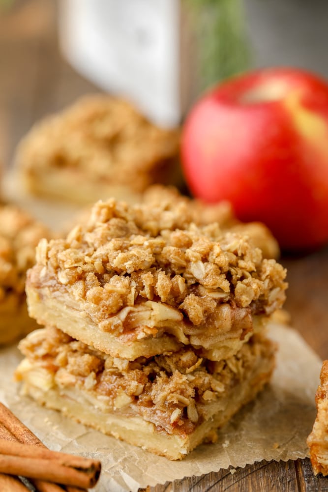 Salted Caramel Apple Bars - Nora Cooks