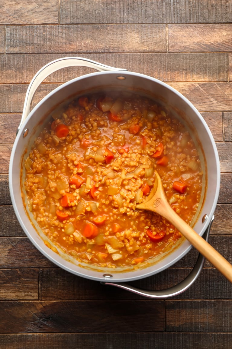 Creamy Carrot and Lentil Soup - Nora Cooks