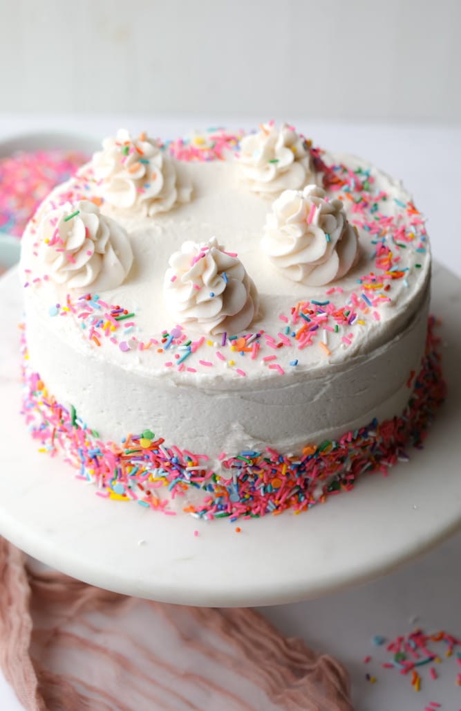 Vegan Vanilla Cake - Nora Cooks