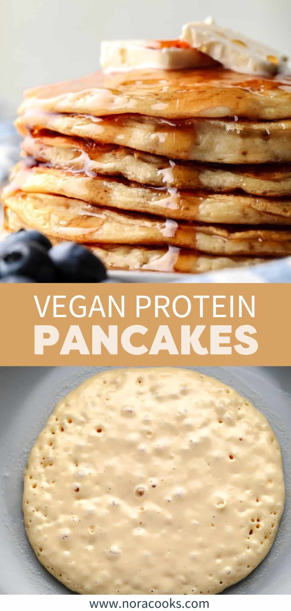 Vegan Protein Pancakes - Nora Cooks