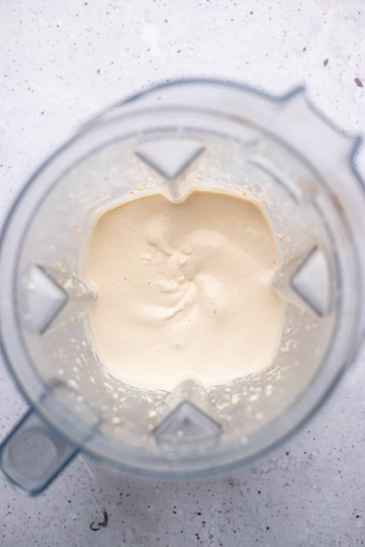 cashew cream in a blender.